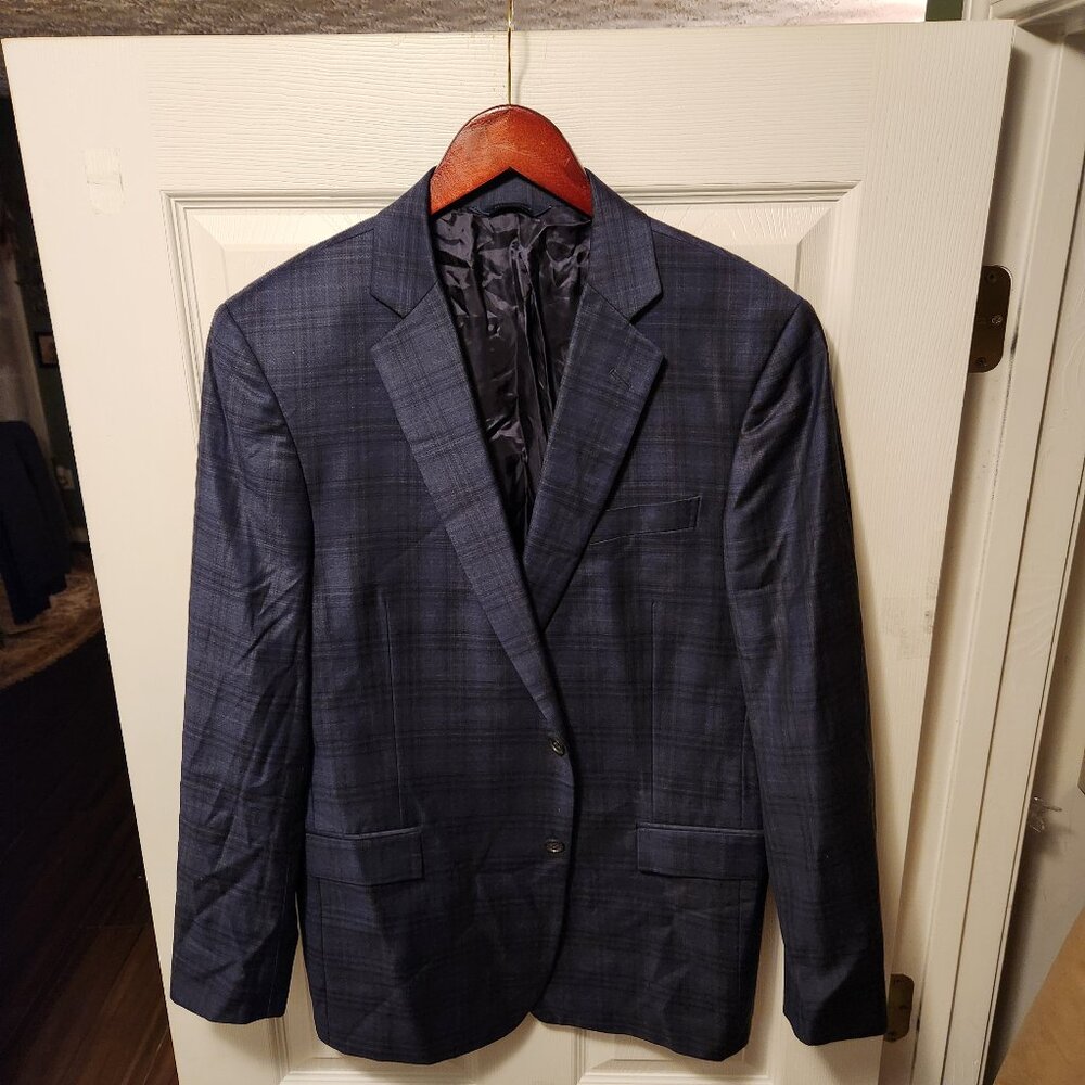 Brooks Brothers men's new navy 100%wool sport coat jacket blazer size: 42R